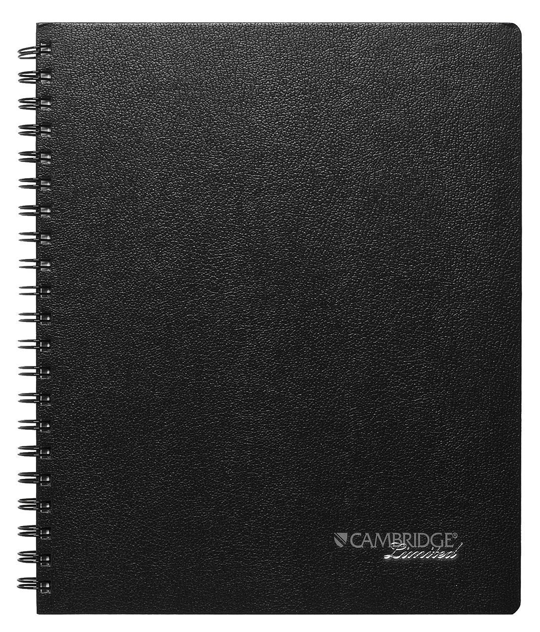3 Pack of Cambridge Business Notebook with Pocket, Hardbound, 8.5 x 11 Inches, Black (06100)