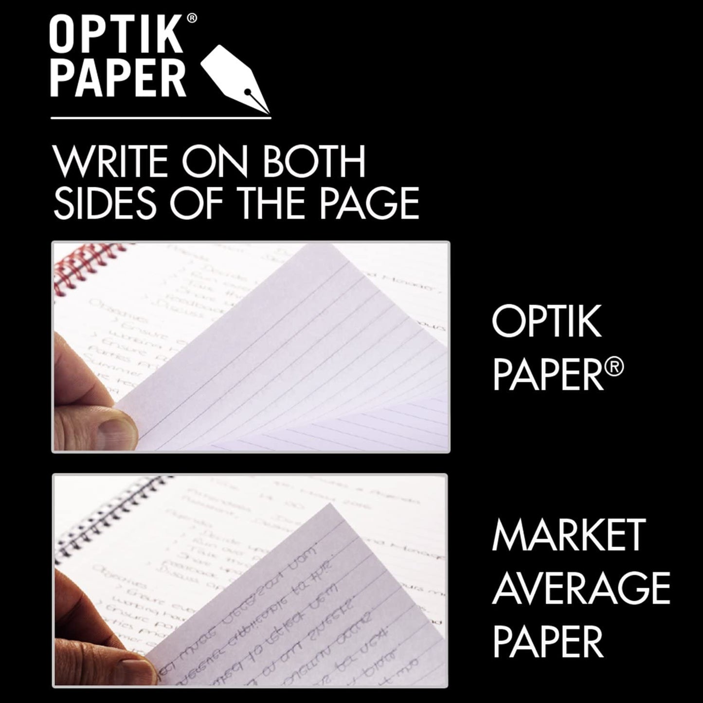 Black n' Red Notebooks, Business Journals, 3 Pack, 11-3/4" x 8-1/4", 96 Sheets, Ruled, Optik Paper, Hardcover, Casebound, Black (400123487)
