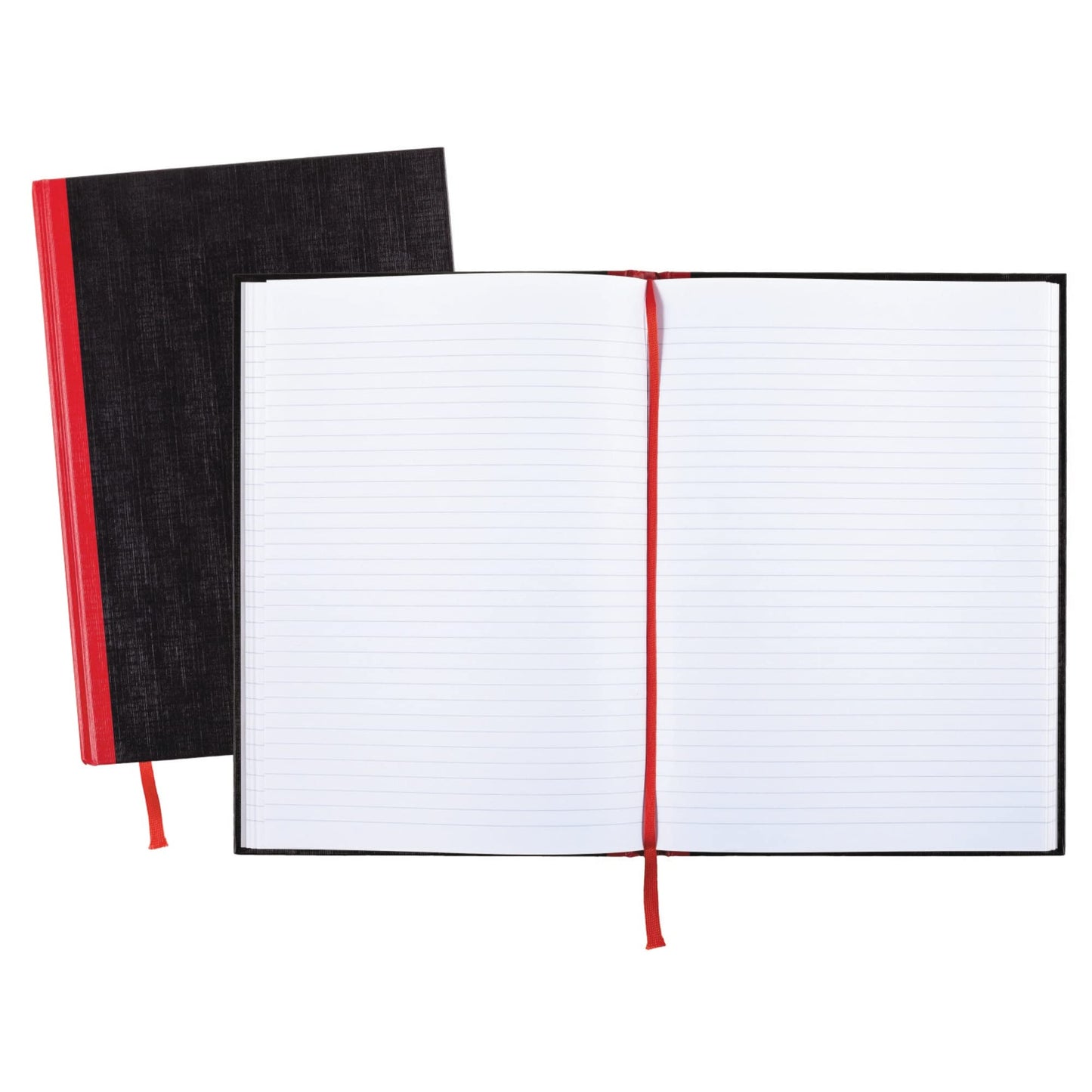 Black n' Red Notebooks, Business Journals, 3 Pack, 11-3/4" x 8-1/4", 96 Sheets, Ruled, Optik Paper, Hardcover, Casebound, Black (400123487)