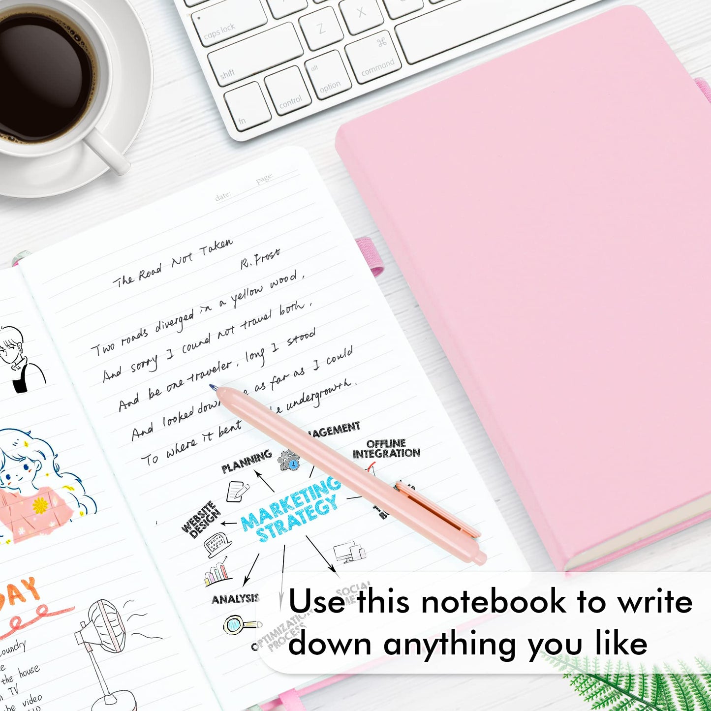 feela 24 Pack Journal Notebook for Work, Business Notebook Bulk Hardcover Lined Writing Journal with Pen Holder for Men Women Note Taking, with 24 Black Pens, 120 GSM, 5.1”x8.3”, A5, Gray