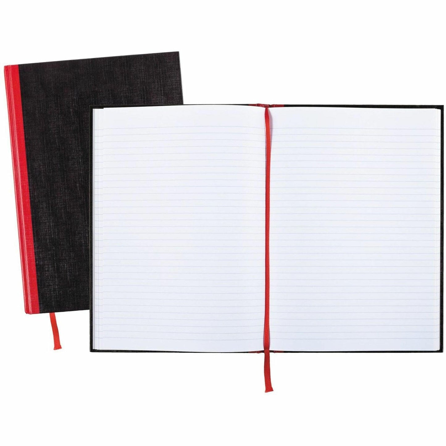 Black n' Red Notebooks, Business Journals, 3 Pack, 11-3/4" x 8-1/4", 96 Sheets, Ruled, Optik Paper, Hardcover, Casebound, Black (400123487)