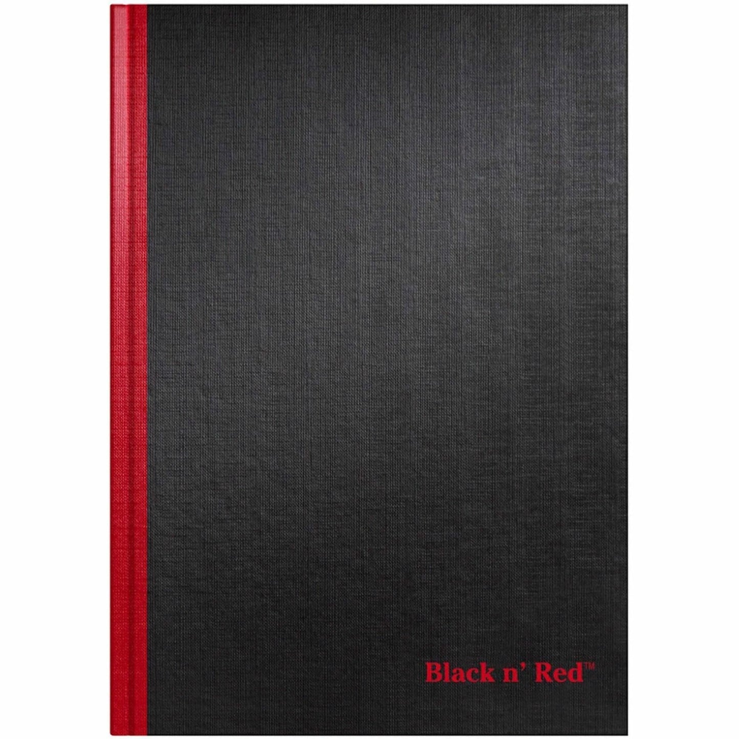 Black n' Red Notebooks, Business Journals, 3 Pack, 11-3/4" x 8-1/4", 96 Sheets, Ruled, Optik Paper, Hardcover, Casebound, Black (400123487)