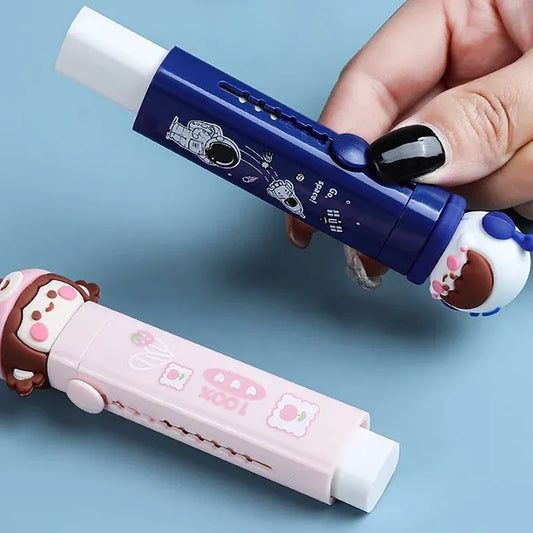 Retractable Cat Paw Erasers with Refills, Kawaii Rubber Stick for School, Office, Kids, Students
